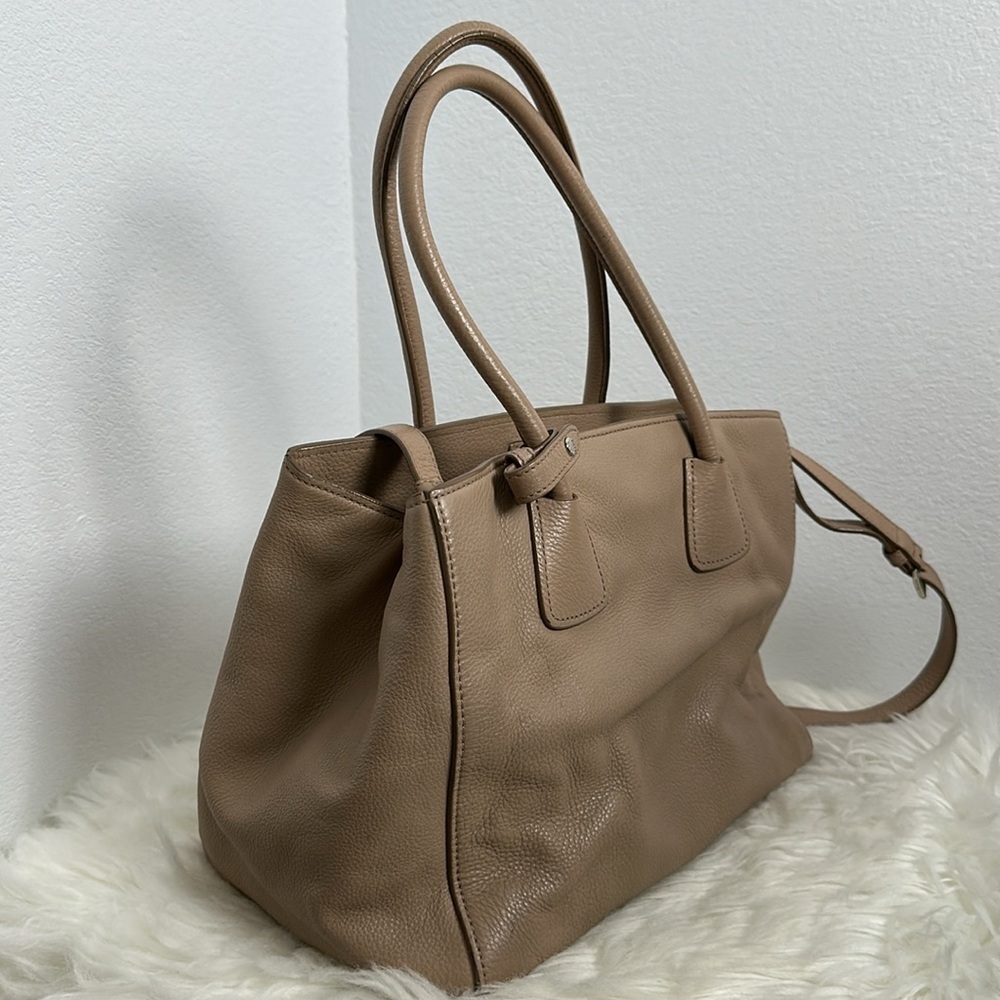 💯Authentic Prada Beige Leather Two-way  Bag🍀 - Picture 11 of 16